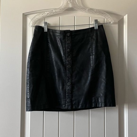 Free People Leather Skirt - Picture 1 of 3